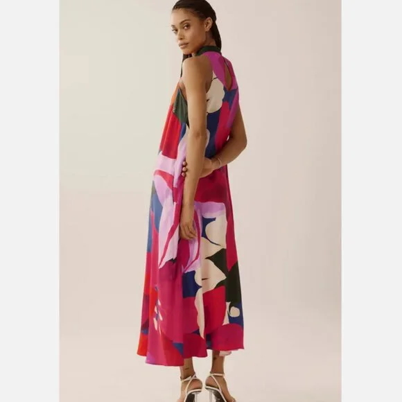 cadiz halter maxi dress Limosina Halter Maxi Dress | Champagne | Womens main image 1